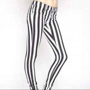 Tripp NYC Daang Goodman Stripe Jeans black and white size 1 NWOT